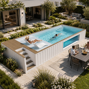 <span class=keywords><strong>Piscine</strong></span> <span class=keywords><strong>hors</strong></span> <span class=keywords><strong>sol</strong></span> en fibre <span class=keywords><strong>de</strong></span> verre <span class=keywords><strong>de</strong></span> grande taille (20 pieds, 40 pieds) pour la famille, avec jacuzzi et spa, en bois préfabriqué, pour jardin, conteneur, <span class=keywords><strong>piscine</strong></span> à immersion extérieure - Product Image 4