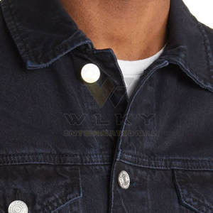 Veste en jean sur mesure pour homme, couleur unie, prix bas, meilleure vente - Product Image 5