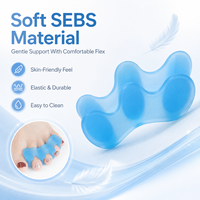 En gros, Séparateur d'orteils coloré en SEBS, Correcteur d'hallux valgus, Écarteur d'orteils souple et Protecteur d'orteils superposés pour les soins quotidiens des pieds