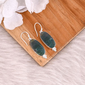 Pendientes de latón hechos a mano con piedra de sangre para atuendos diarios, pendientes colgantes de latón modernos para eventos especiales, regalo para ella - Product Image 3