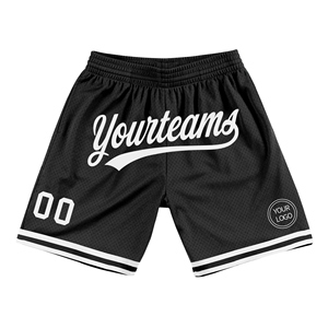 Industrie Direct Engro Sportswear Cómodo Personalizado Rojo Negro-Blanco Auténtico Throwback Pantalones cortos de baloncesto 100% Poliéster Sólido - Product Image 6
