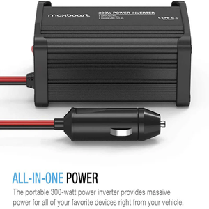 อินเวอร์เตอร์รถยนต์ M-AL-PA-01-BLK 300W 12V DC เป็น 60Hz เฟสเดียว 2 ช่องจ่ายไฟ AC พร้อมพอร์ต USB ชาร์จเร็วสำหรับแล็ปท็อปและอุปกรณ์ต่างๆ - Product Image 5
