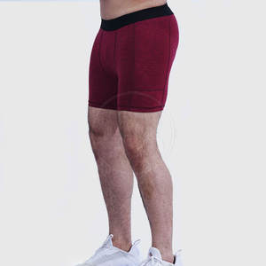 Pantalones cortos de compresión de patrón sólido hechos a medida para hombre más vendidos, cintura elástica, poliéster transpirable medio para gimnasio, Fitness Casual - Product Image 1