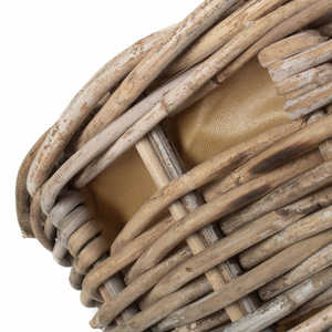 Cesta de ratán con forma de barco Rotin con revestimiento de yute para uso doméstico Material de jacinto de agua duradero y algas marinas - Product Image 3