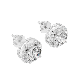 Pendientes con Diamantes Cultivados en Laboratorio de 2.9 CT, VVS-VS EF, Diseño Halo, Disponibles en Oro de 18K, 14K, 10K y Plata 925, Oro Rosa, Amarillo - Product Image 5