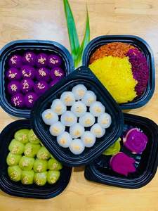 Boîte alimentaire jetable en plastique à 1, 2 ou 4 compartiments avec couvercle, noire, pour plats à emporter, préparation de repas, emballage alimentaire - Product Image 4