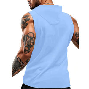 New Design Best Selling Men Gym Fitness <b>Hoodies</b> Low MOQ Wholesale <b>Sleeveless</b> Men Gym Fitness <b>Hoodies</b> - Product Image 4