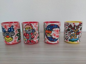 Ensemble de tasses à café turques en céramique vintage classiques, peintes à la main, faites à la main, avec plateau, motif fruits, pour la maison, passe au lave-vaisselle, DAFNI - Product Image 3
