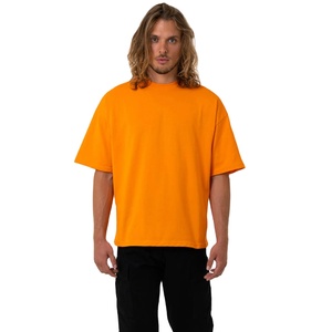 T-shirt surdimensionné professionnel pour hommes en coton, vêtements de fitness avec impression de logo personnalisé, motif uni, qualité de gros - Product Image 1