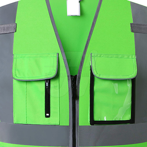 Dernier modèle de gilet de sécurité pour hommes, gilet réfléchissant imperméable et léger de grande taille à faible quantité minimale de commande et logo personnalisé - Product Image 5