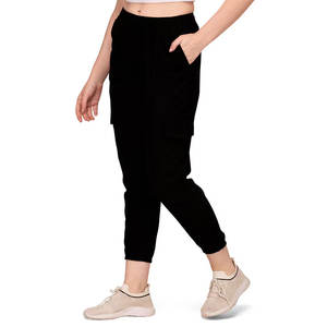 OEM mujeres Jogger precios al por mayor 100% algodón pantalones de chándal cordón cómodo ajuste mujeres Joggers para la venta - Product Image 2