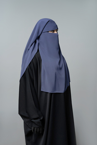 Triple Layer Flap <strong>Niqab</strong> <strong>With</strong> Shorter Back for Muslim Women Islamic Clothing Face Veil Burqa Flap Naqab <strong>Hijab</strong> Wholesale Supplier - Product Image 4