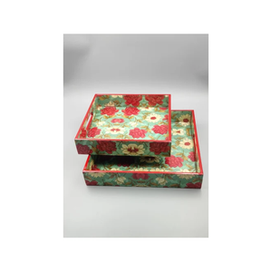 Fabolous design plateaux en bois imprimés de qualité supérieure décor à la maison fête et hôtel plateau de service fleur conception vente chaude - Product Image 1