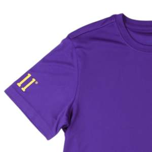 OPP เสื้อยืดโอเมก้าแบบพอดีแห้งเสื้อโอเมก้าสีม่วง100% โพลีเอสเตอร์ซับเหงื่อเสื้อผ้าพี่น้องกรีกพร้อมพิมพ์โลโก้ - Product Image 4