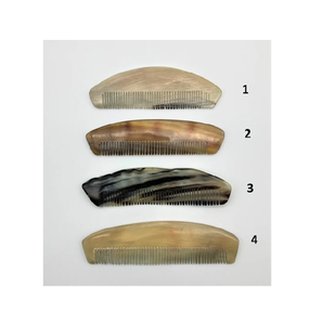 Peine de cuerno de Búfalo, accesorio único para el cabello hecho a mano, peine de cuerno de buey antiestático, 2 uds, superventas - Product Image 6