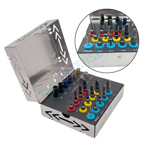 Kit de 21 Piezas de Fresas para Implantes Dentales Eléctricos, Sistema de Obturación, Fresas de Osseodensificación, Instrumentos Quirúrgicos de Acero Inoxidable Negro - Product Image 1