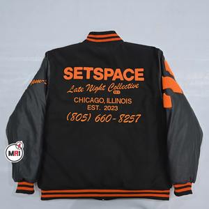 High Quality Customizable Logo Printing Baseball Varsity <b>Jacket</b> Wholesale Best <b>Patchwork</b> Street Men's Vintage Cotton <b>Jacket</b> - Product Image 4