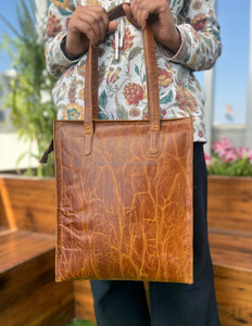 Nuevo bolso de cuero Western Crunch, bolso de compras de cuero para mujer, bolso de hombro de colección con estilo único, Bolso multiusos - Product Image 5