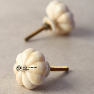 Poignée décorative ronde de luxe moderne en incrustation d'os noir et blanc pour armoires, commodes, placards et usage extérieur - Product Image 5