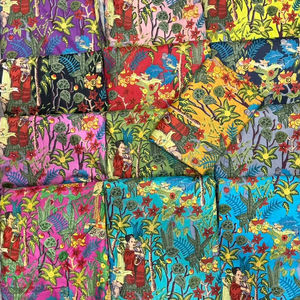 Cotton Hand Block Vegetable Dyed Eco-Friendly Organic Cambric Block Print Fabric for Dress Curtain Pillow Covers <b>Bags</b> & Craft - Product Image 1