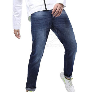 Men's Customized Regular Casual Streetwear High Street <b>Jeans</b> Breathable Eco-Friendly Lightweight Canvas Reasonable Trousers - Product Image 1