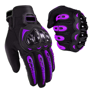 Guantes de Motociclismo Profesionales de Alta Calidad, Fabricados en Poliéster y Nailon, Antideslizantes, con Protección para la Palma, Dedos Completos, Cierre de Hebilla - Product Image 2