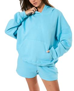 Ensemble 2 pièces en molleton de coton pour femmes et hommes, couleur unie, short d'été, tenue décontractée, MADE BY HAIDIIII SPORTS 2026 - Product Image 2