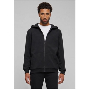 OEM personnalisé surdimensionné coton lourd hommes fermeture éclair sweat à capuche tendance grande taille brodé éponge hiver 2024 vente en gros - Product Image 1