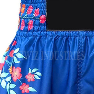 กางเกงมวยไทยสตรีทแฟชั่น โลโก้สั่งทำ เอวยางยืด บริการ OEM สีพื้น ขายดี ปี 2024 - Product Image 3