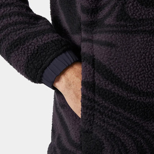 Vestes en polaire pour hommes, fermeture éclair intégrale, légères, col montant, fourrure de lapin, logo vintage, décontractées, douces, chaudes, avec poches - Product Image 3