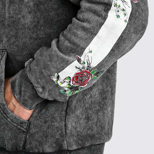 เสื้อฮู้ดดี้ผู้ชายคุณภาพสูง ผ้าฝ้าย 100% สไตล์สตรีทแวร์ เสื้อกันหนาวแบบวินเทจ ล้างสีแบบแอซิดวอช สำหรับผู้ชาย - Product Image 6