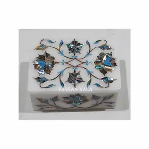 Beautiful Premium Quality Handmade White Marble Mother Of Pearl Inlay Jewellery Box For Woman Girls Jewelry Storage