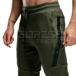 Top Premium Quality 2025 Men's <b>Joggers</b> Latest Contrast Color Fleece Active Bottoms Quick Dry Drawstring Closure Wholesale Price - Product Image 2