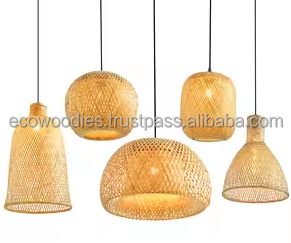 2024 Handmade Modern Decor Shade Wicker Lamp Bamboo Rattan <b>LED</b> <b>Ceiling</b> <b>Light</b> Hanging Chandelier for <b>Bedroom</b> Dining Living Room - Product Image 2