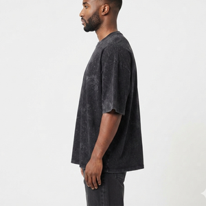 T-shirt Homme Vintage à Manches Courtes en Coton 100% de Haute Qualité, Délavé à l'Acide, 230 g/m², Grammage Lourd, Personnalisable, T-shirt Vierge Délavé - Product Image 6