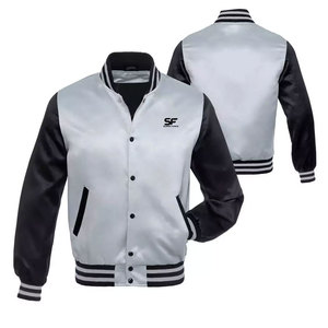 เสื้อแจ็คเก็ตผ้าซาตินสั่งตัดคุณภาพสูง สวมใส่สบาย และเสื้อแจ็คเก็ตผ้าซาตินไซส์ใหญ่สำหรับผู้ใหญ่ - Product Image 1