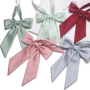 38cm*5cm Solid Color Kids Female Student Lazy <b>Ties</b> School Uniform Cravat Red <b>White</b> Graffiti <b>Tie</b> Neckwear 100% Silk Striped - Product Image 2