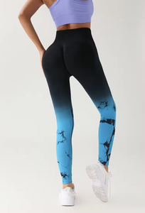 Wholesale High <b>Waist</b> <b>V</b> Back Buttery Soft Sport Workout Pants Leopard Print Gym Tummy Control Yoga <b>Leggings</b> for Women - Product Image 4