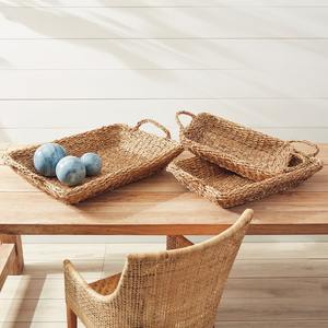 Plateau de rangement en herbe de mer au prix le plus bas, fabrication artisanale, plateaux de service en paille d'herbe de mer - Product Image 4