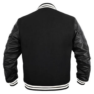 Chaqueta Bomber Vintage universitaria para hombre, superventas, Primavera, lona bordada, lana, calle principal, marca personalizada, mangas delanteras - Product Image 4