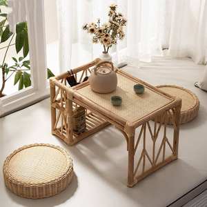 Mesas para eventos de fiesta de ratán a precio competitivo, mesa de té o centro de calidad superior, hermosa mesa de madera de ratán para un hogar elegante - Product Image 3
