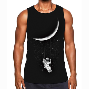 Men's Premium Quality Custom Gym Fitness Tanktop Breathable Cotton Knitted Weave Wholesale Customized Color and Size - Product Image 3