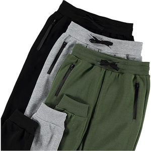 Pantalon de sport pour homme en coton molletonné avec cordon de serrage à la taille, tissu extensible, logo personnalisé disponible, vêtements de sport légers et décontractés - Product Image 5