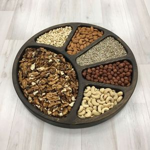 Cuenco de frutas secas moderno para hogar, hotel, restaurante, cocina, vajilla, tazón de fecha, Color negro, mesa de tazón con acabado de madera Natural - Product Image 6