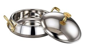 จานหม้อปรุงอาหารสเตนเลสสตีลพรีเมี่ยมพร้อมโครงสร้างที่หนักหน่วงและการออกแบบที่หรูหราสำหรับห้องครัวที่ทันสมัยและบริการบุฟเฟ่ต์ - Product Image 2