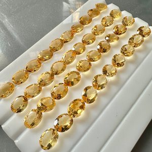 Mehrajuddin Gems, Gema de Citrino Natural de Calidad, Ovalada de 8x10mm, Piedra de Nacimiento de Noviembre, Color Amarillo Dorado con Efecto de Fuego/Brillo Superior - Product Image 2