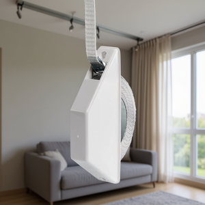 Enrouleur semi-encastré 152x63x28mm pour tringles à rideaux, rails et accessoires, largeur de la courroie 14mm, longueur 5m, lot de 5 - Product Image 3