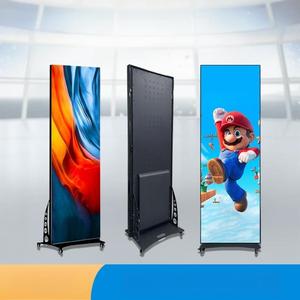 HD <strong>Moveable</strong> Indoor/Outdoor P1.8 P2 <strong>LED</strong> Poster <strong>Display</strong> Screen Floor Standing with Animation Function - Product Image 2