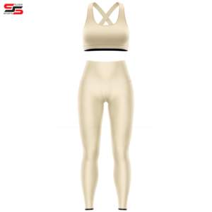 Combinaisons de sport de haute qualité à séchage rapide, ensemble de fitness de haute élasticité, leggings, ensemble de yoga sportif 2 pièces pour femme - Product Image 2