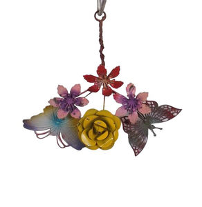 Vente en gros de bouquet de fleurs rustique vintage galvanisé à la main pour l'intérieur de la maison de vacances décoration suspendue de Noël - Product Image 5